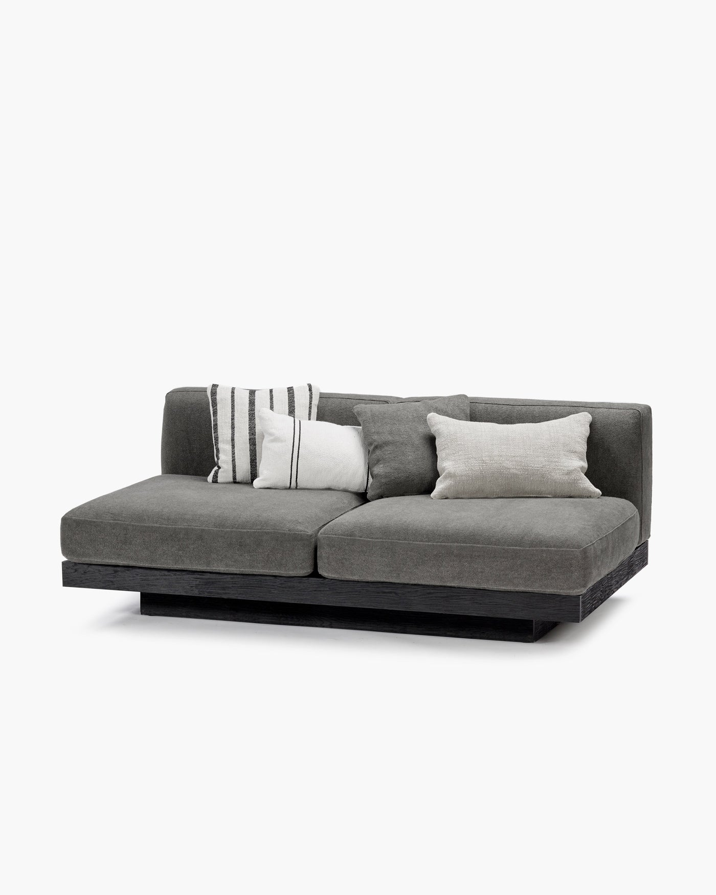 Bench 2-seater Indoor Smoke Black Rudolph