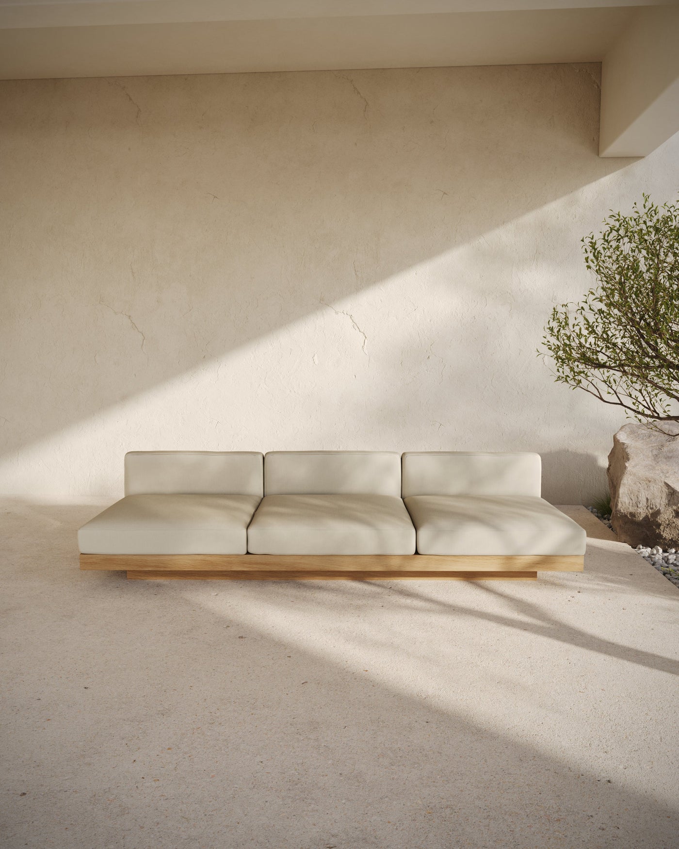 Bench 3-seat Outdoor Chalk Rudolph