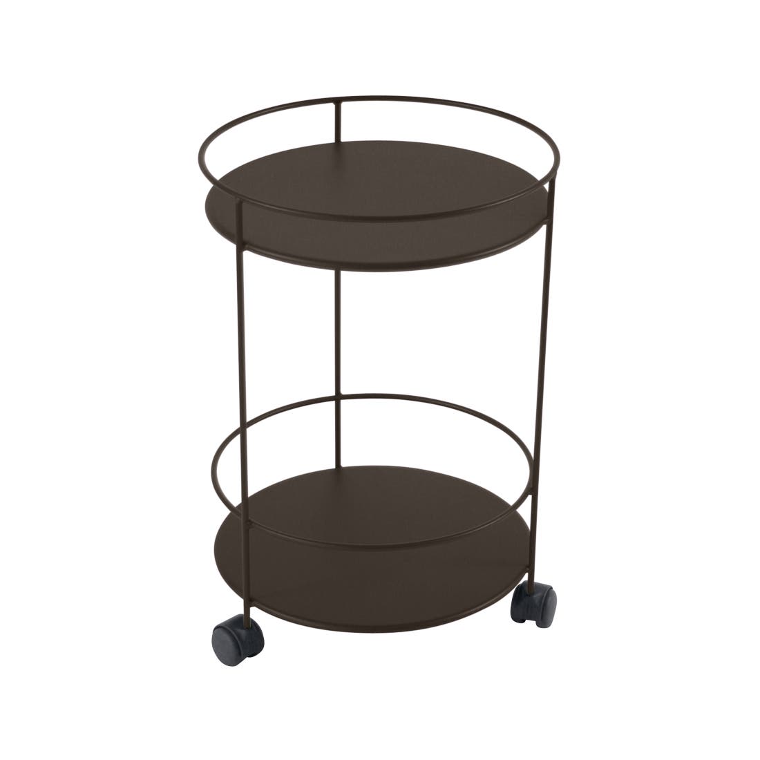 Tablette à roulettes Guinguette Small avec double plateau