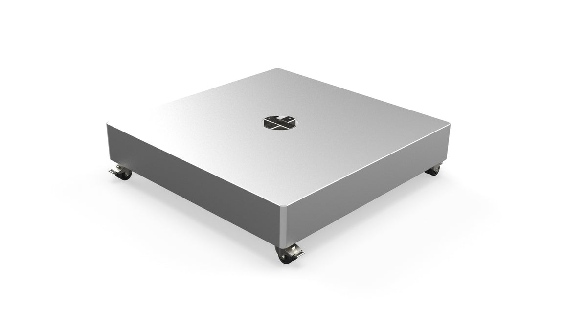 Mobiele PX large tegelvoet: BLACK base frame + EARTHCLAY deksel + wielen