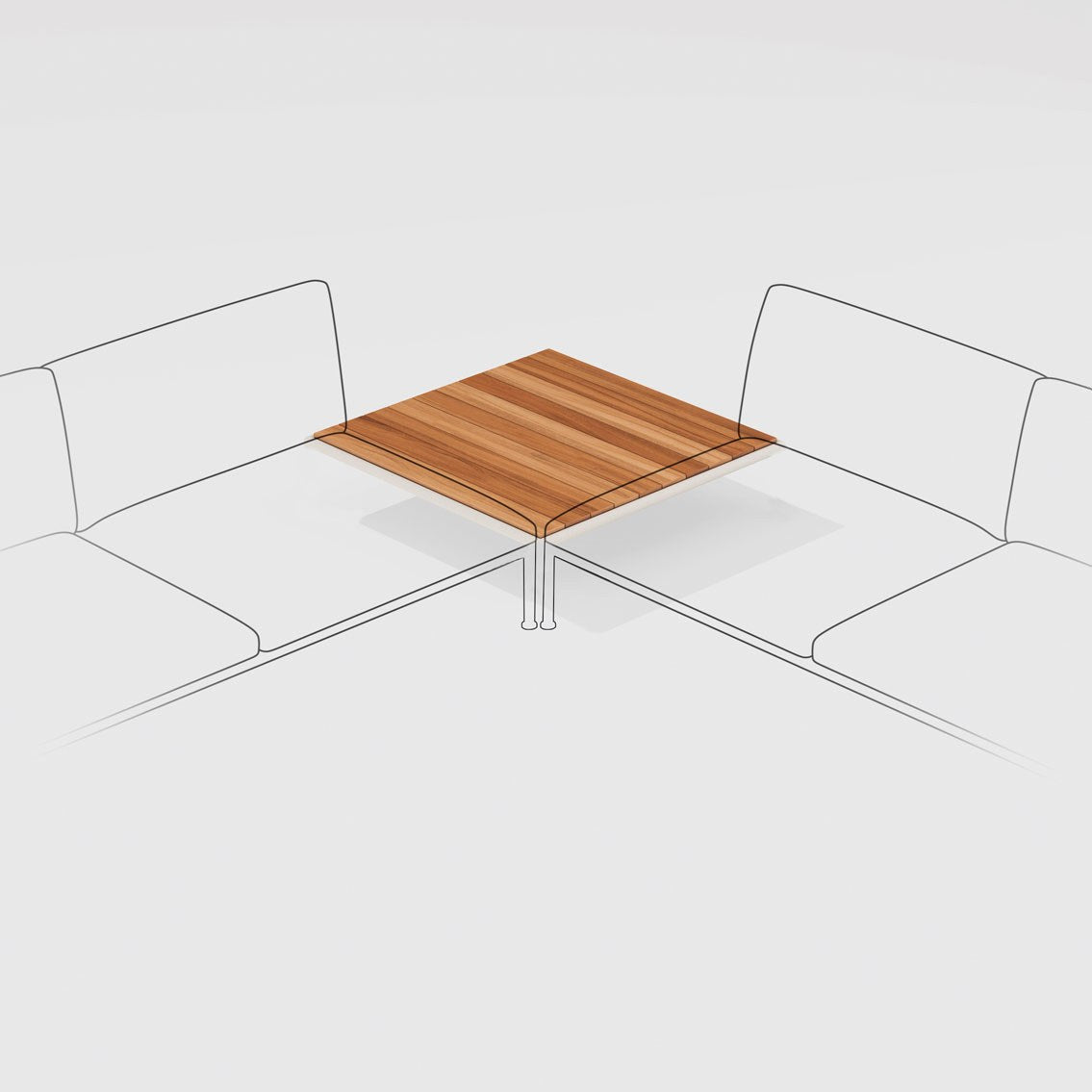 Roè Square Corner Coffee Table