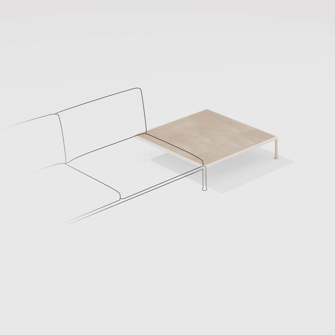 Roè Vierkante Zijsalontafel