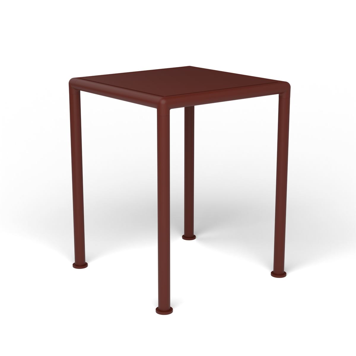 Roè Bijzettafel, 41 × 41 × h 50 cm, Chestnut Brown, Gelakt aluminium (volgt onderstelkleur)