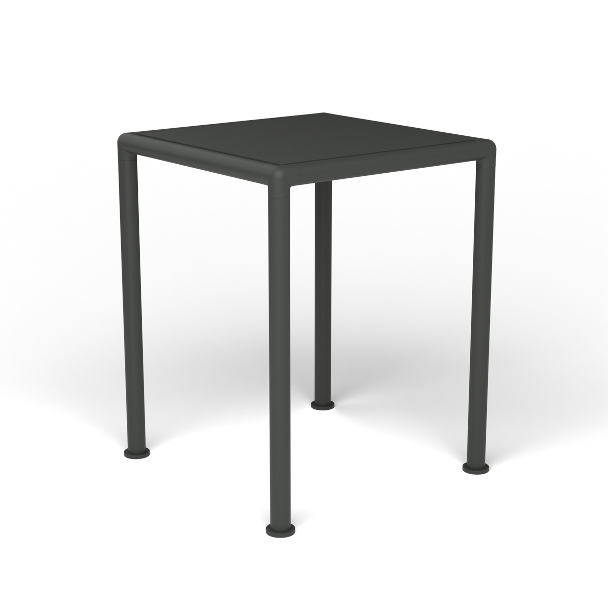 Roè Bijzettafel, 41 × 41 × h 50 cm, Metallic Grey, Gelakt aluminium (volgt onderstelkleur)