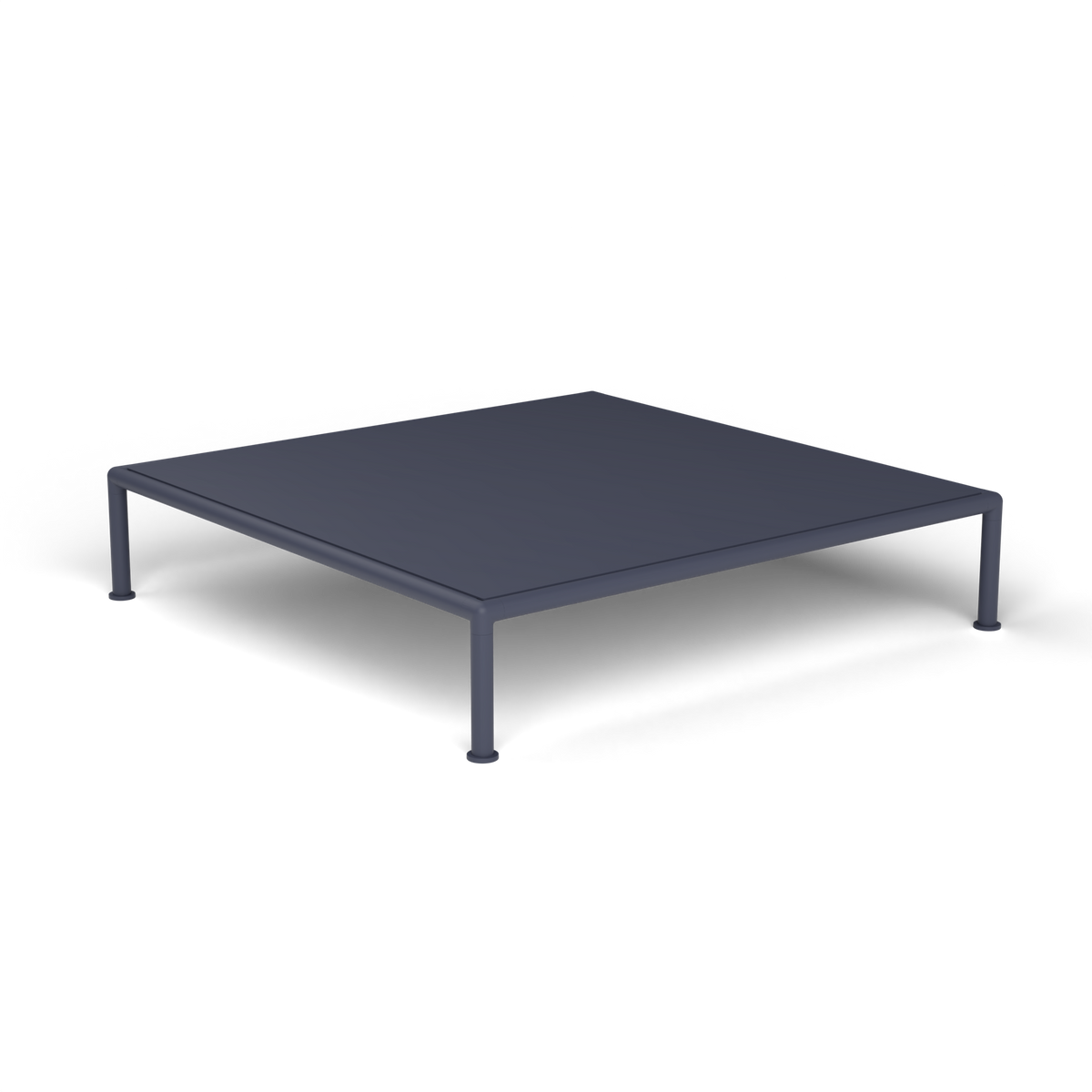 Roè Vierkante Salontafel, 96 × 96 × h 20 cm, Grey Blue, Gelakt aluminium (volgt onderstelkleur)