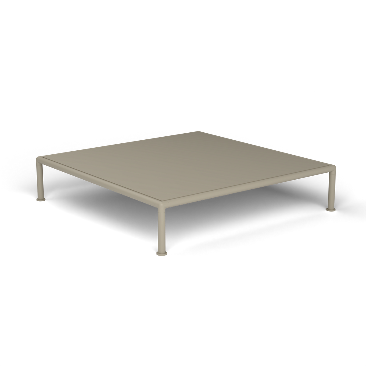 Roè Vierkante Salontafel, 96 × 96 × h 20 cm, Pearly Gold, Gelakt aluminium (volgt onderstelkleur)