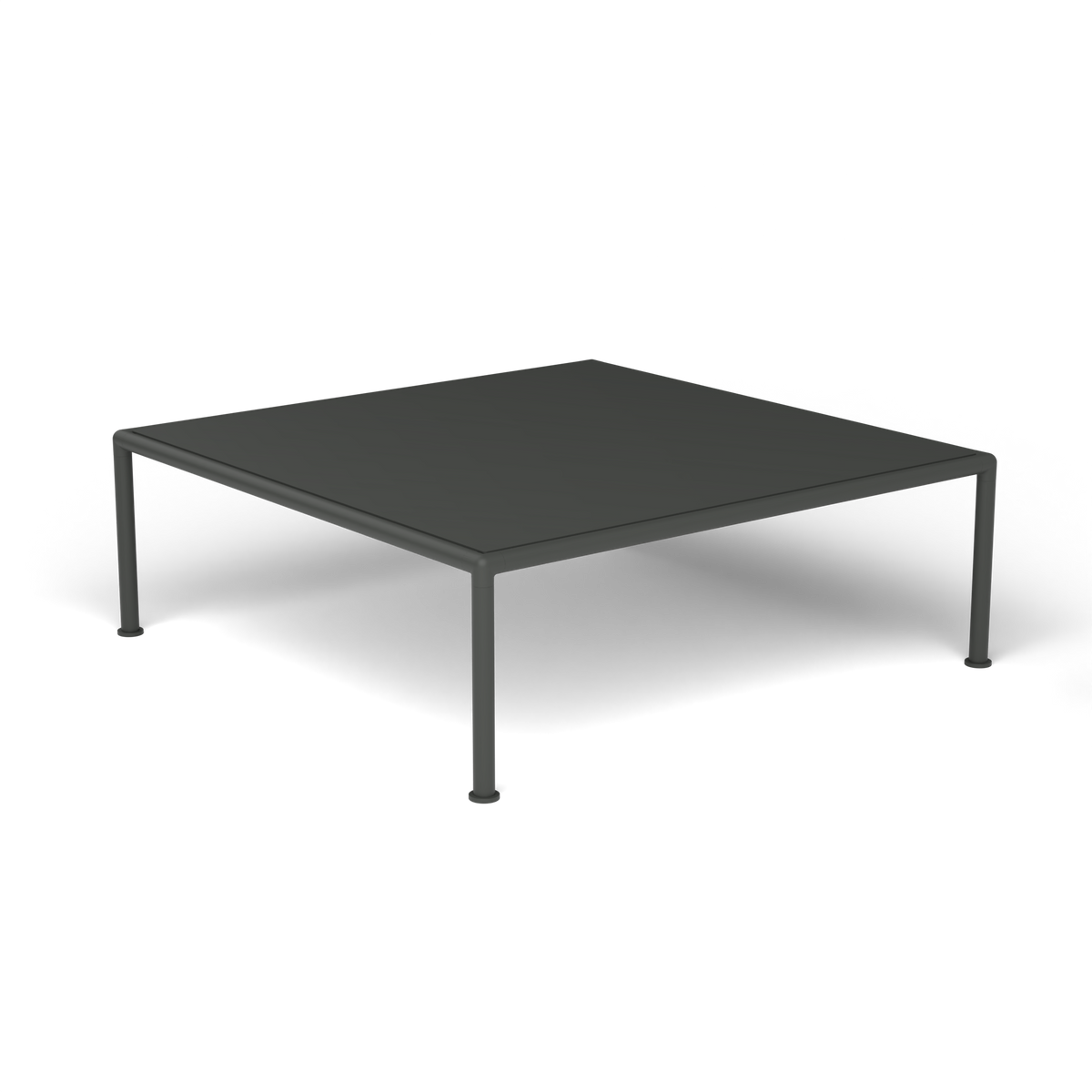 Roè Vierkante Salontafel, 96 × 96 × h 30 cm, Metallic Grey, Gelakt aluminium (volgt onderstelkleur)