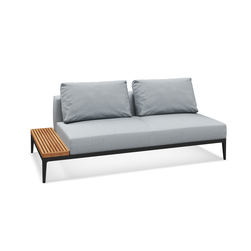 Grid eindelement met tafel teak - Meteor Natural Teak met Willa Sky