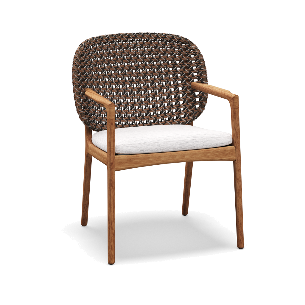 Kay Armchair — Brindle Wicker met Zenith Snow