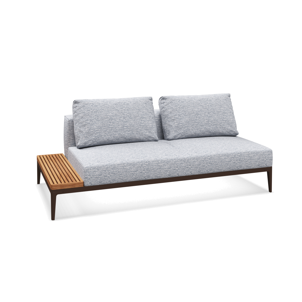 Grid eindelement met tafel teak - Java Natural Teak met Zenith Denim