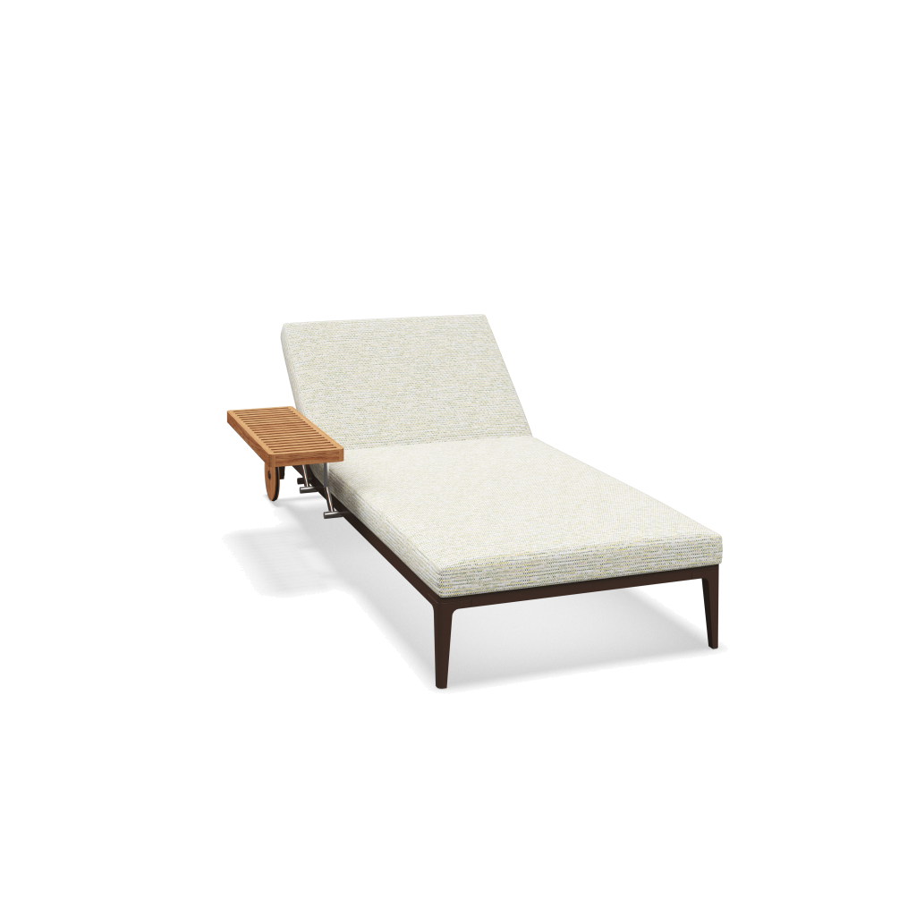 Grid ligbed - Java Natural Teak met Zenith Stem
