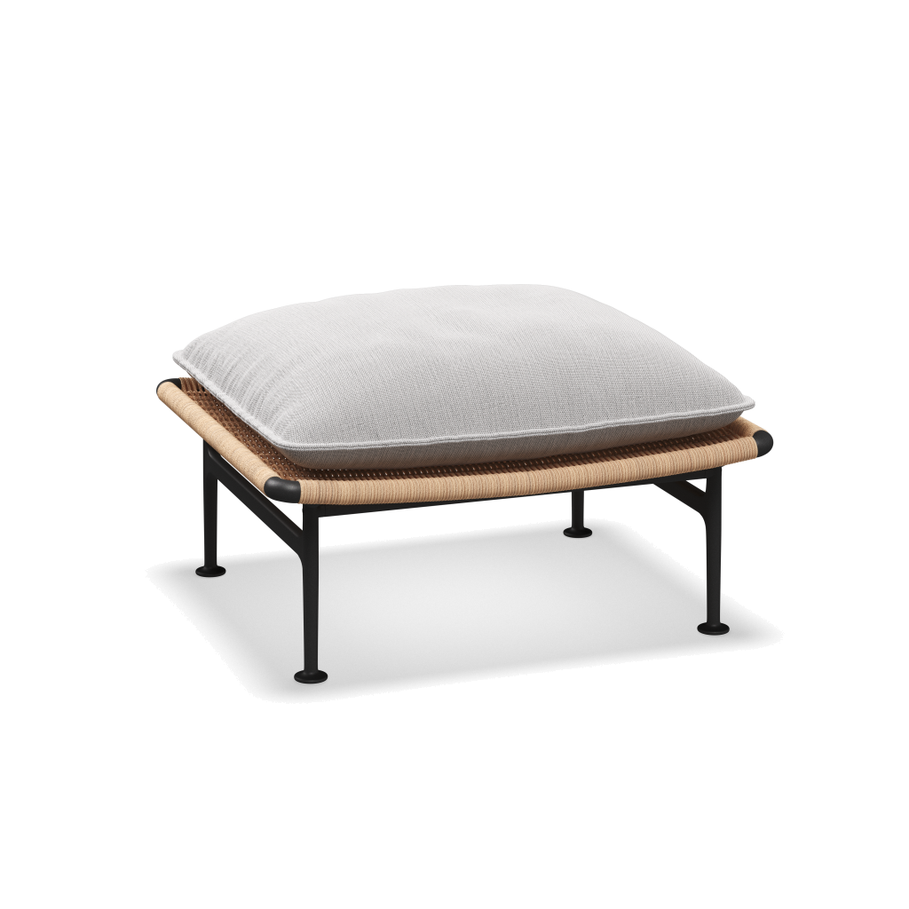 Zenith ottoman — Meteor Wheat met Castillo Dove
