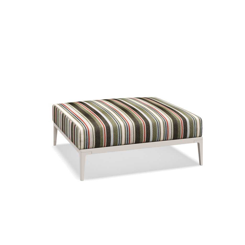 Grid ottoman - Bone met Ground Sand