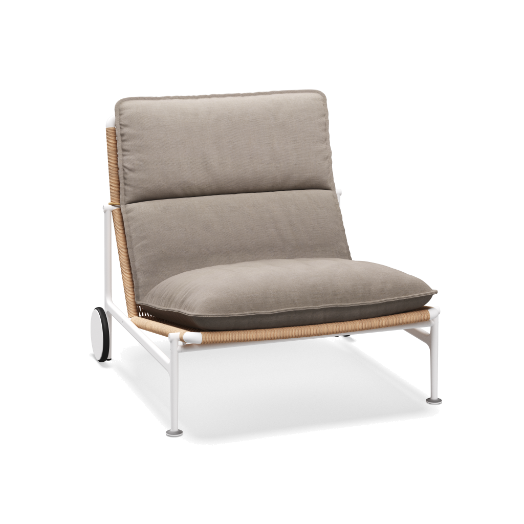 Zenith loungestoel — White Wheat met Fife Canvas Grey