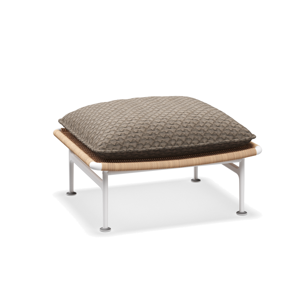 Zenith ottoman — White Wheat met Wave Buff