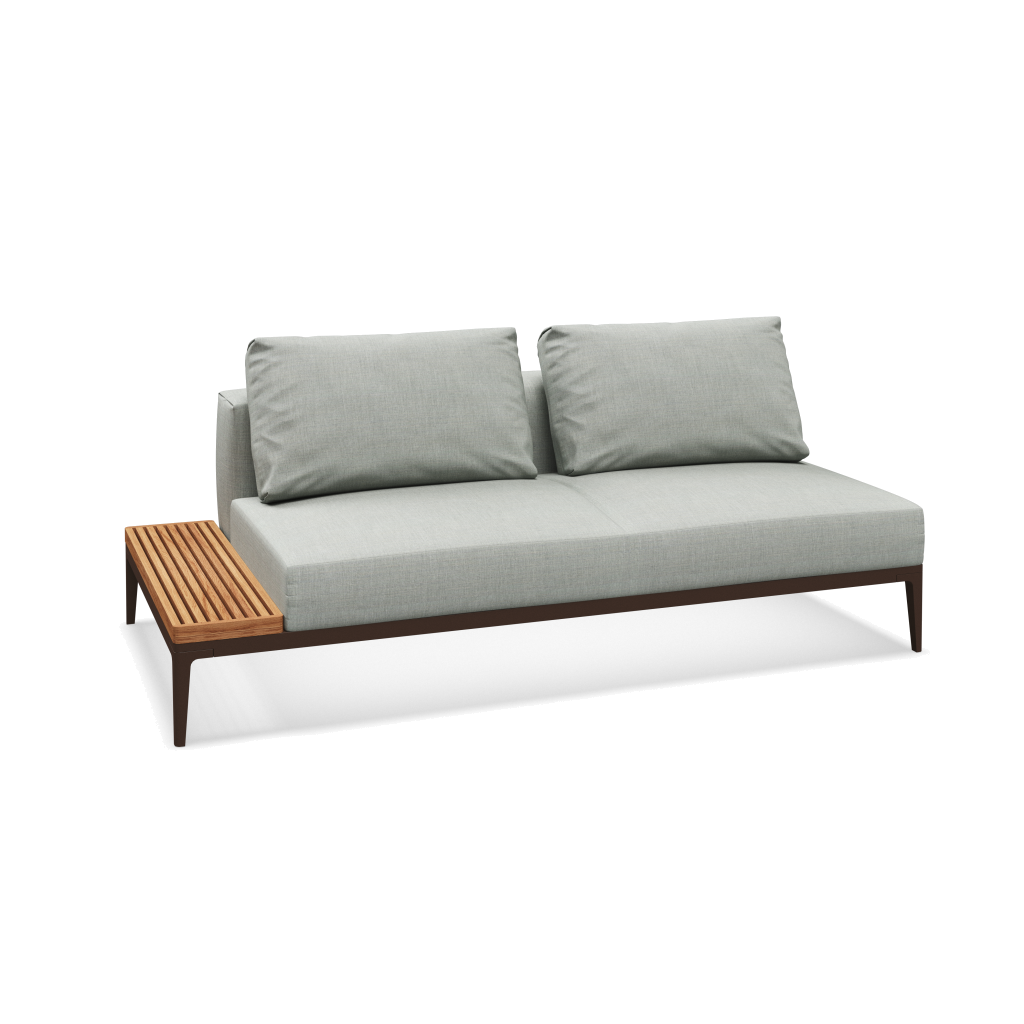 Grid eindelement met tafel teak - Java Natural Teak met Willa Sage
