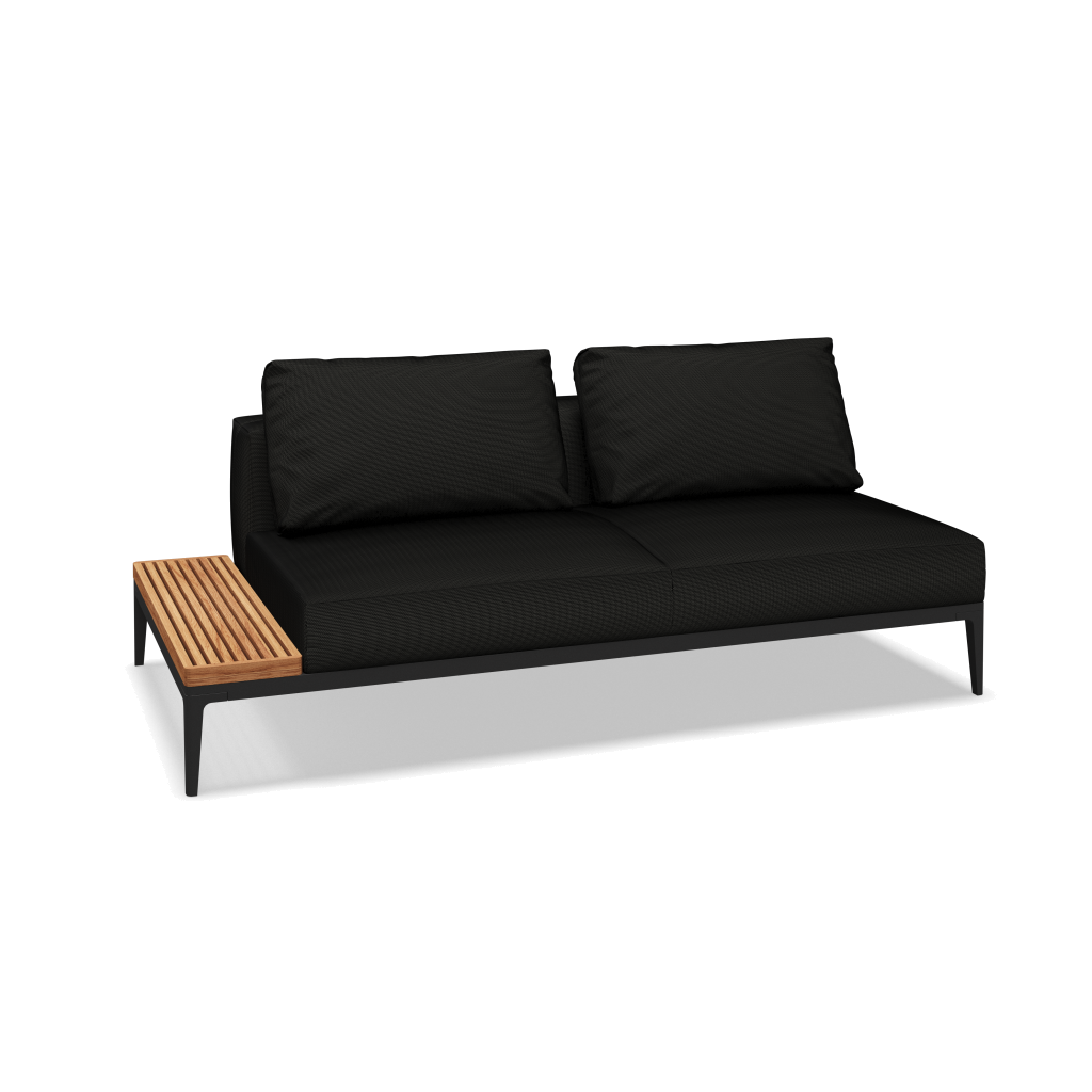 Grid eindelement met tafel teak - Meteor Natural Teak met Cameron Anthracite