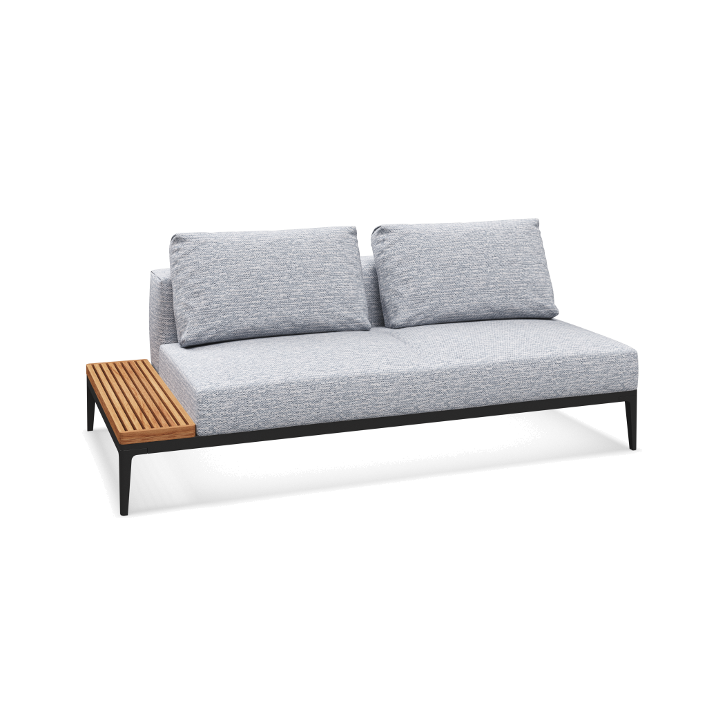 Grid eindelement met tafel teak - Meteor Natural Teak met Zenith Denim