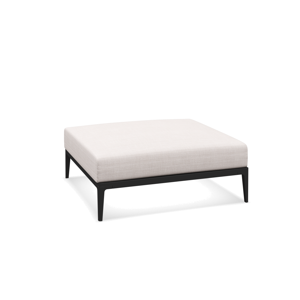 Grid ottoman - Meteor met Willa Parchment