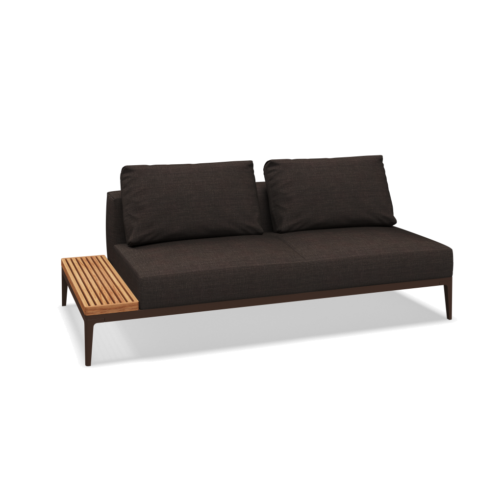 Grid eindelement met tafel teak - Java Natural Teak met Willa Peat