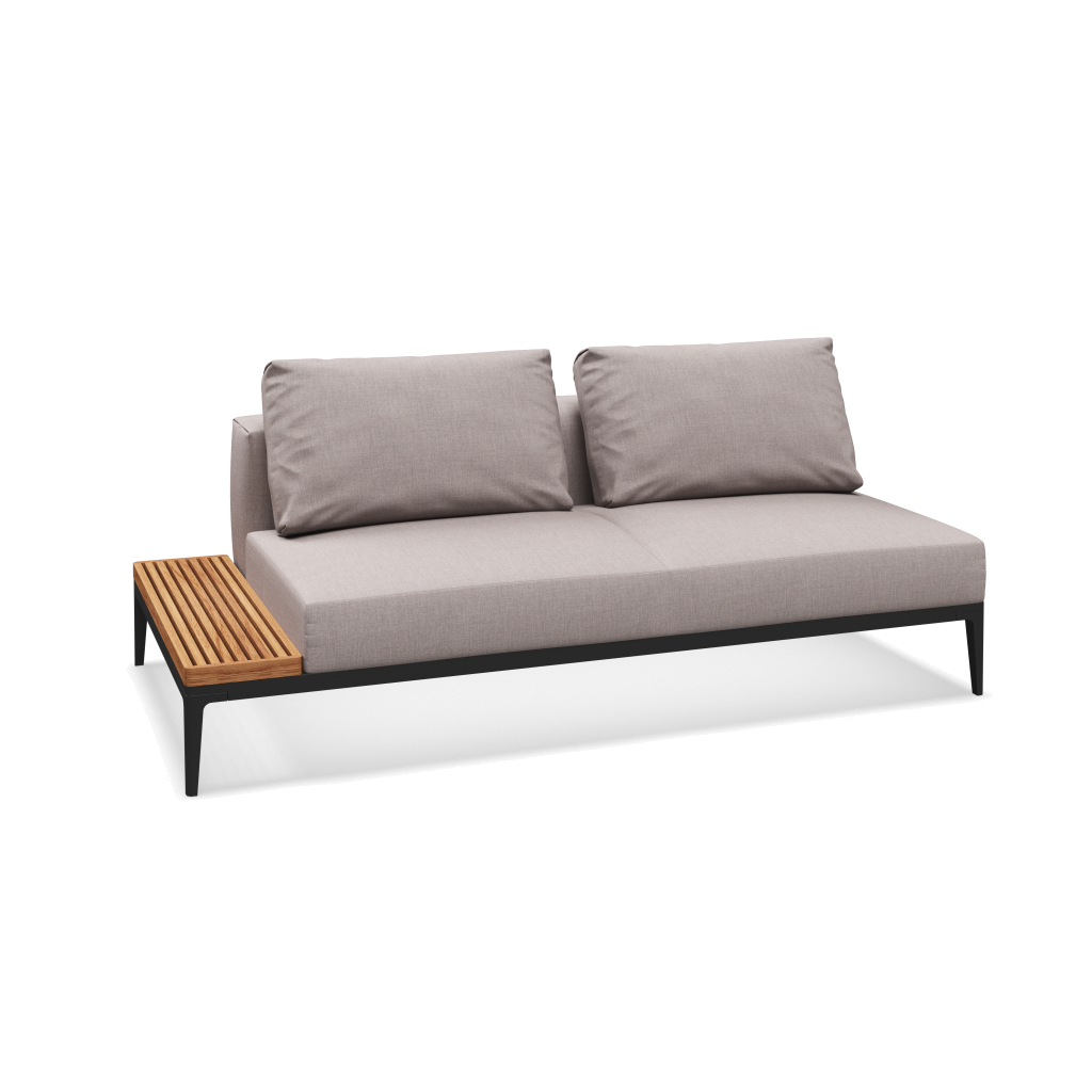 Grid eindelement met tafel teak - Meteor Natural Teak met Willa Chincilla