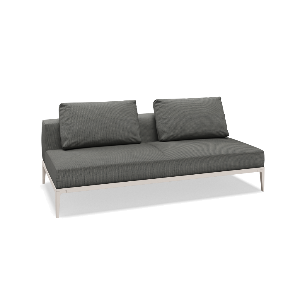 Grid midden element - Bone met Lopi Charcoal