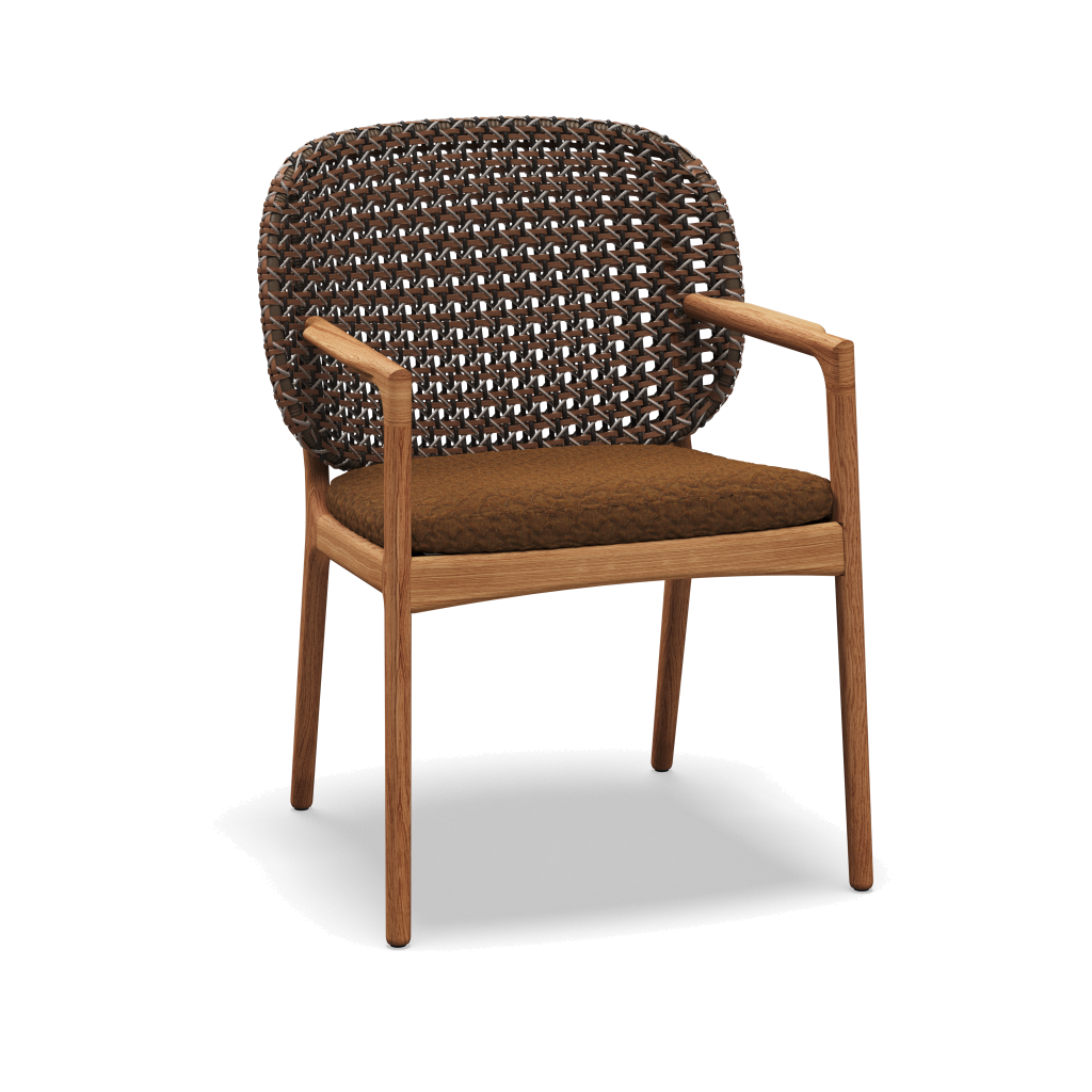 Kay Armchair — Brindle Wicker met Wave Russet