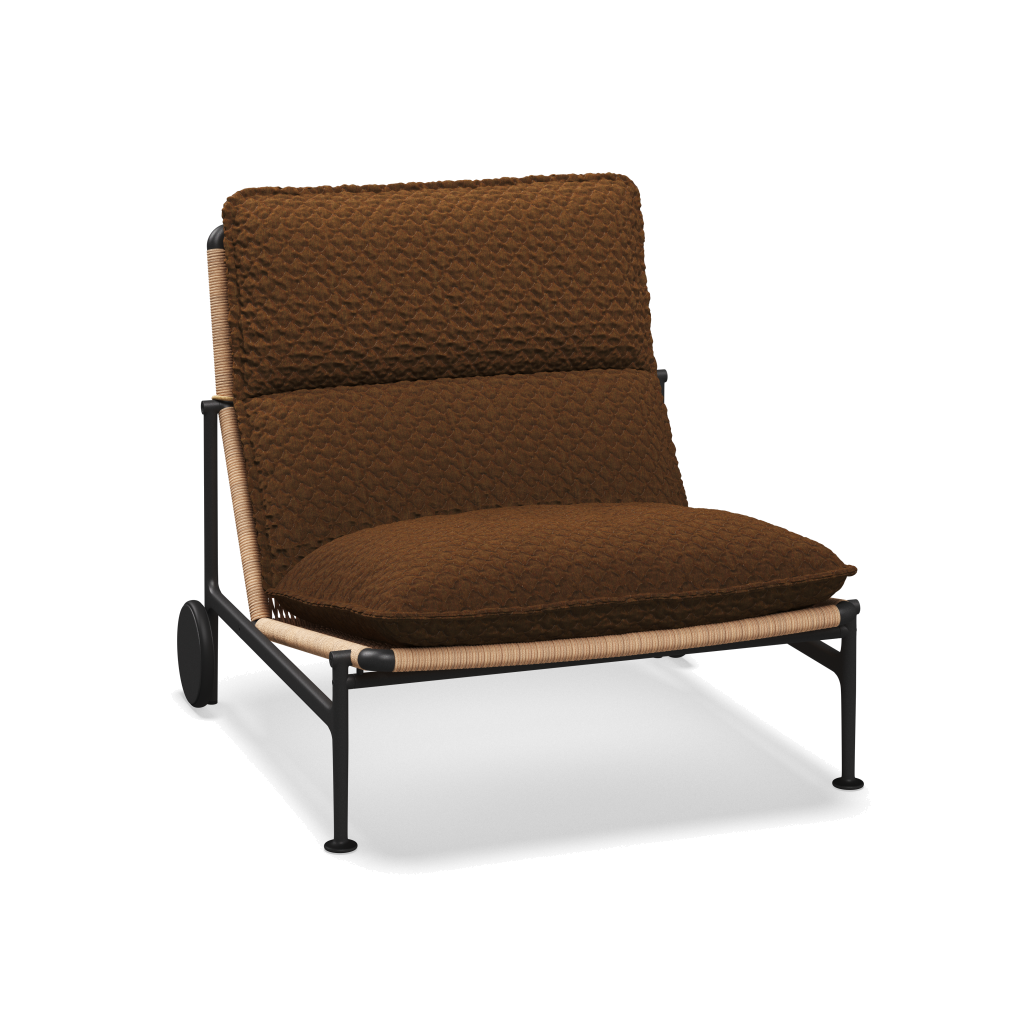Zenith loungestoel — Meteor Wheat met Wave Russet