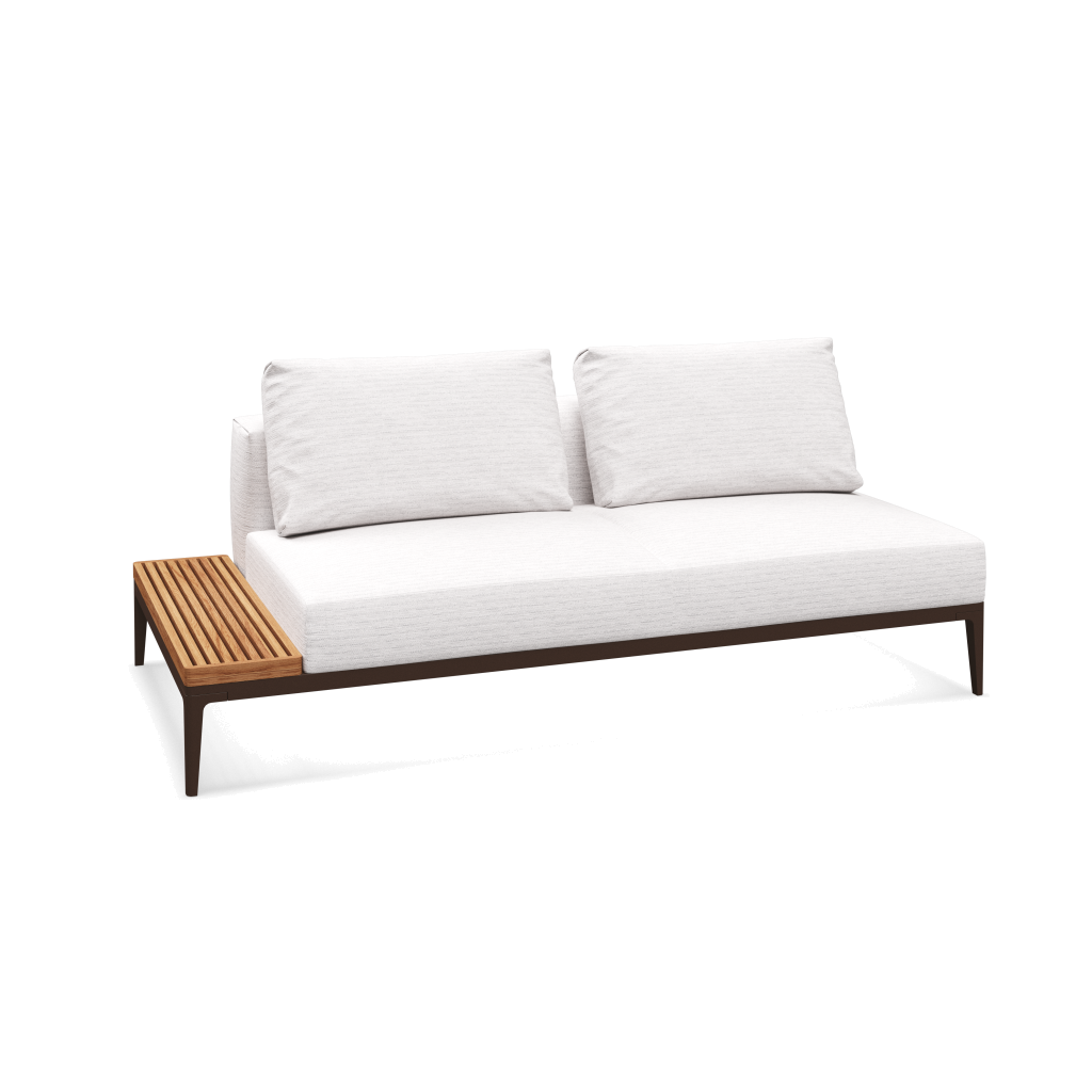 Grid eindelement met tafel teak - Java Natural Teak met Zenith Snow