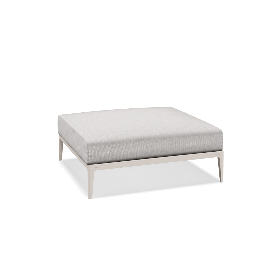 Grid ottoman - Bone met Sailing Seagull