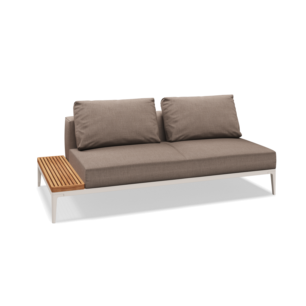 Grid eindelement met tafel teak - Bone Natural Teak met Willa Silt