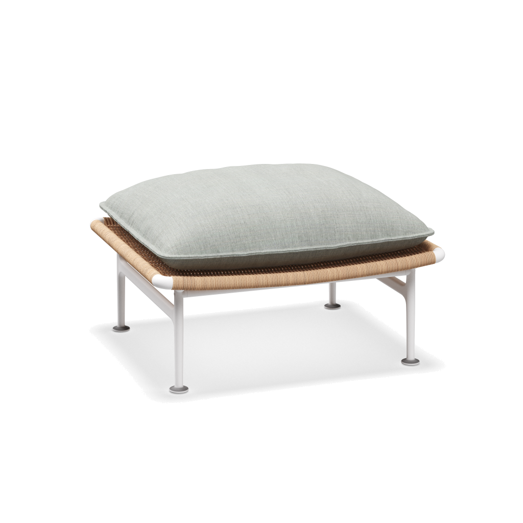 Zenith ottoman — White Wheat met Willa Sage
