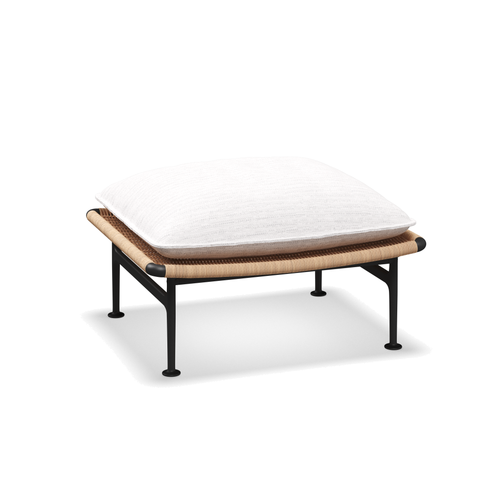 Zenith ottoman — Meteor Wheat met Zenith Snow