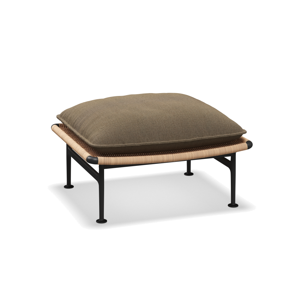 Zenith ottoman — Meteor Wheat met Blend Latte