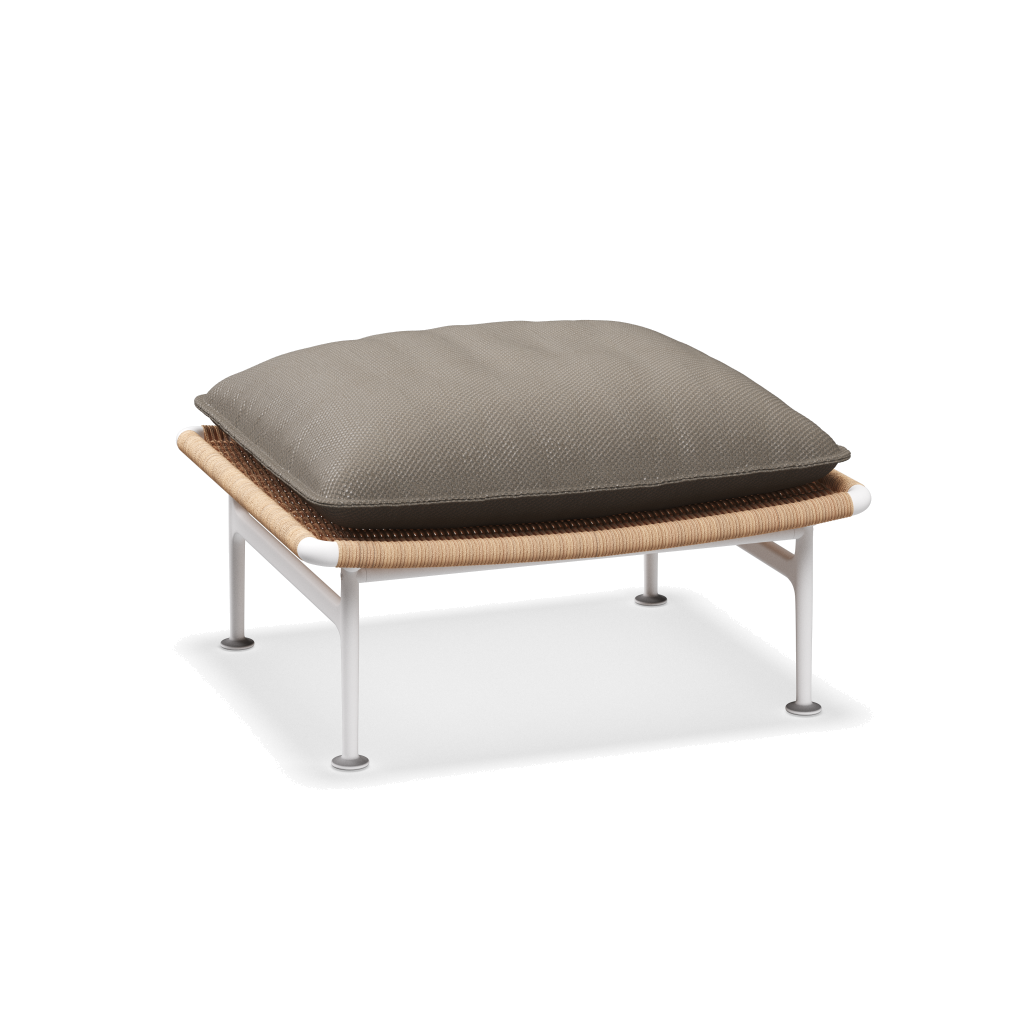 Zenith ottoman — White Wheat met Dot Nimbus