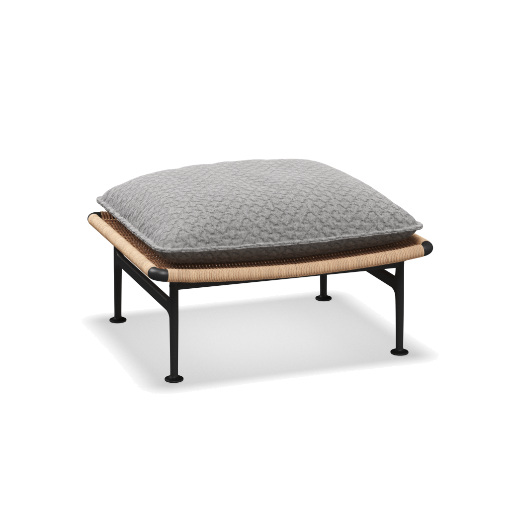 Zenith ottoman — Meteor Wheat met Wave Gravel