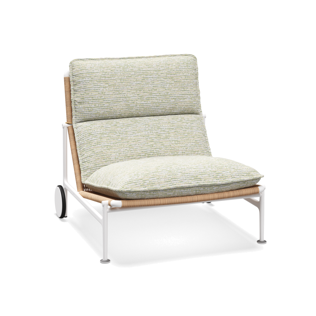 Zenith loungestoel — White Wheat met Zenith Stem