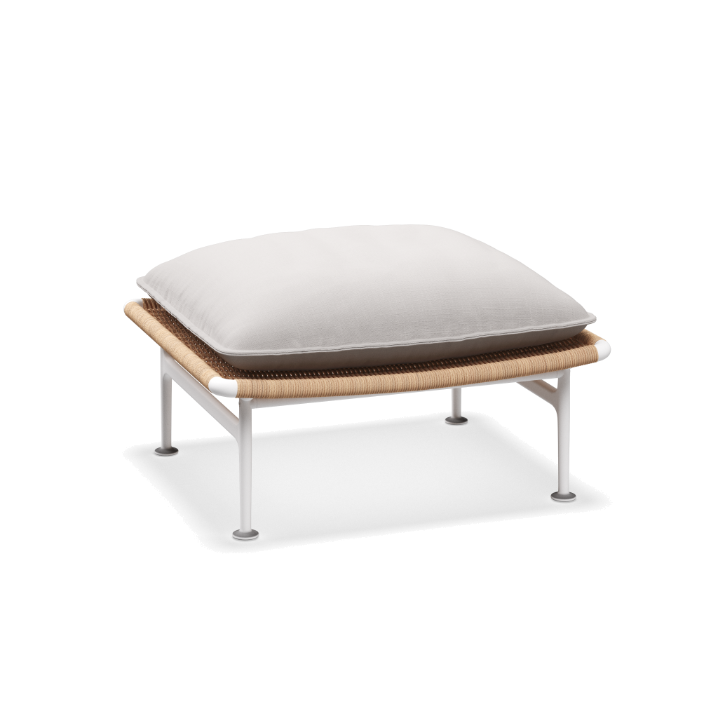 Zenith ottoman — White Wheat met Willa Snow