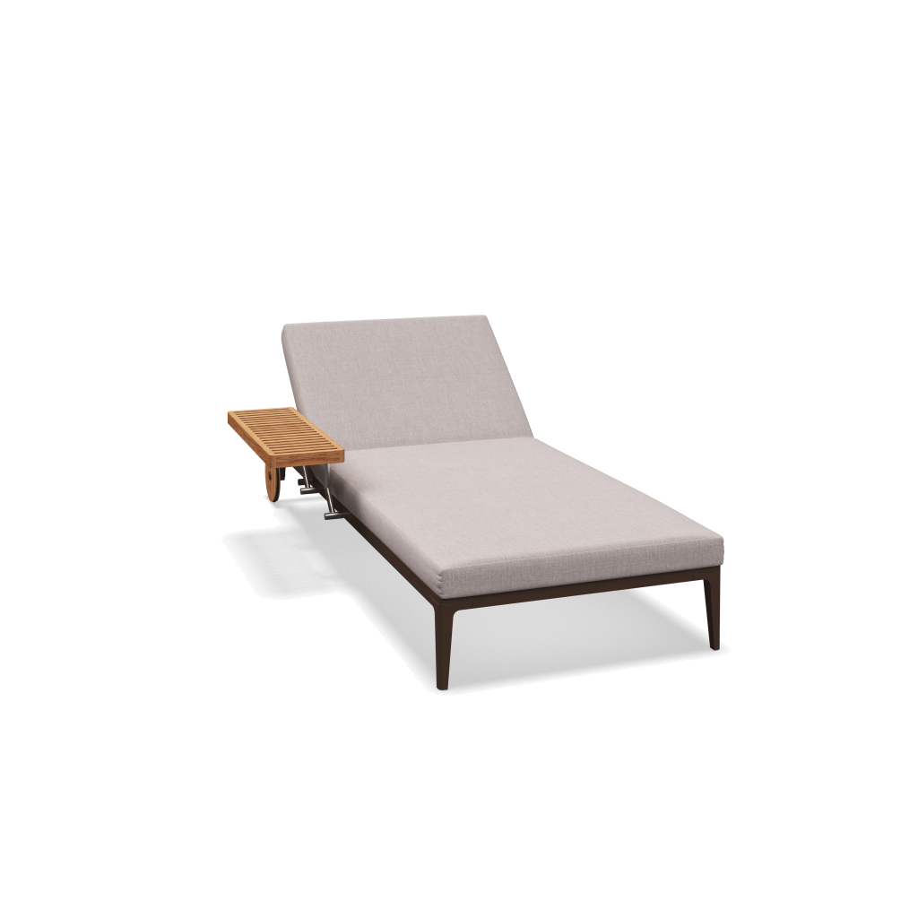 Grid ligbed - Java Natural Teak met Willa Chincilla