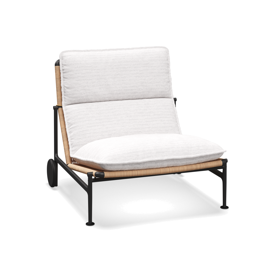 Zenith loungestoel — Meteor Wheat met Zenith Snow