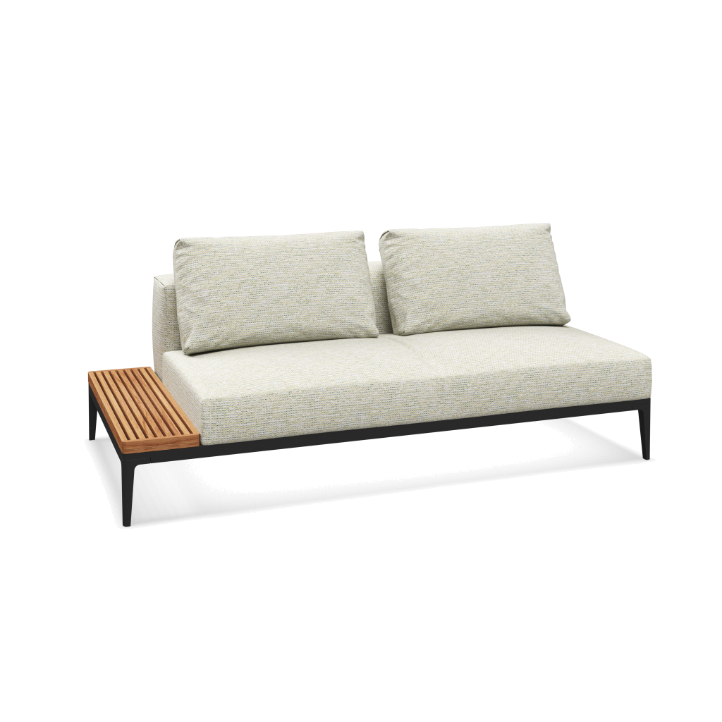 Grid eindelement met tafel teak - Meteor Natural Teak met Zenith Stem