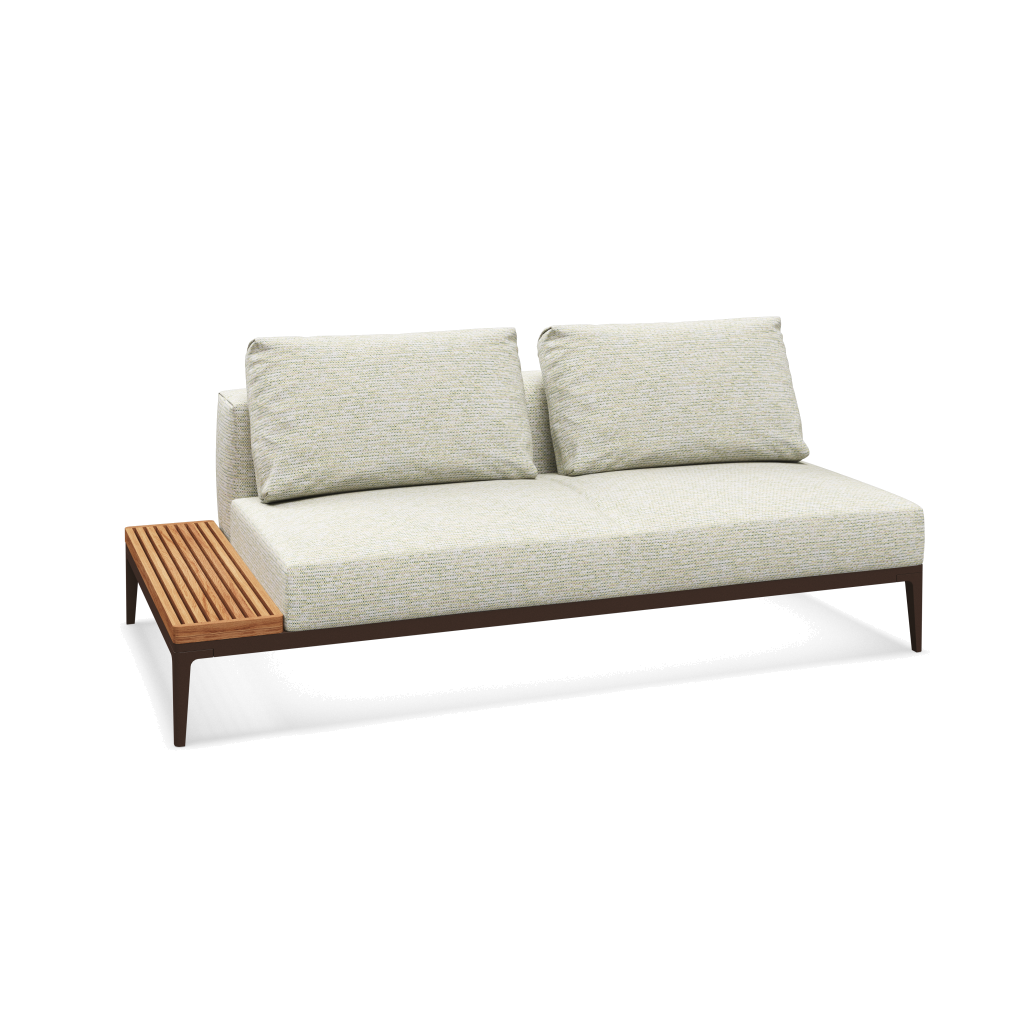 Grid eindelement met tafel teak - Java Natural Teak met Zenith Stem