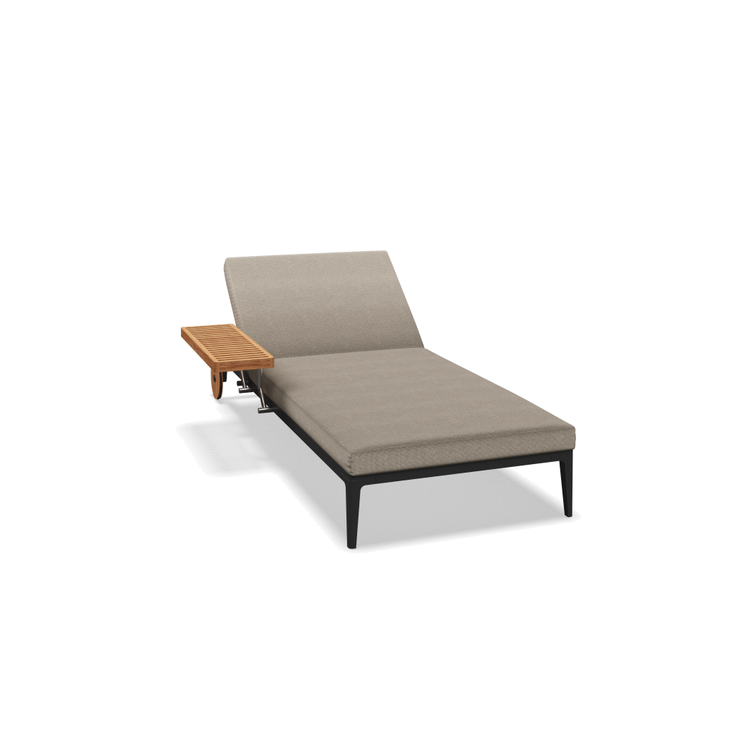 Grid ligbed - Meteor Natural Teak met Robben Grey