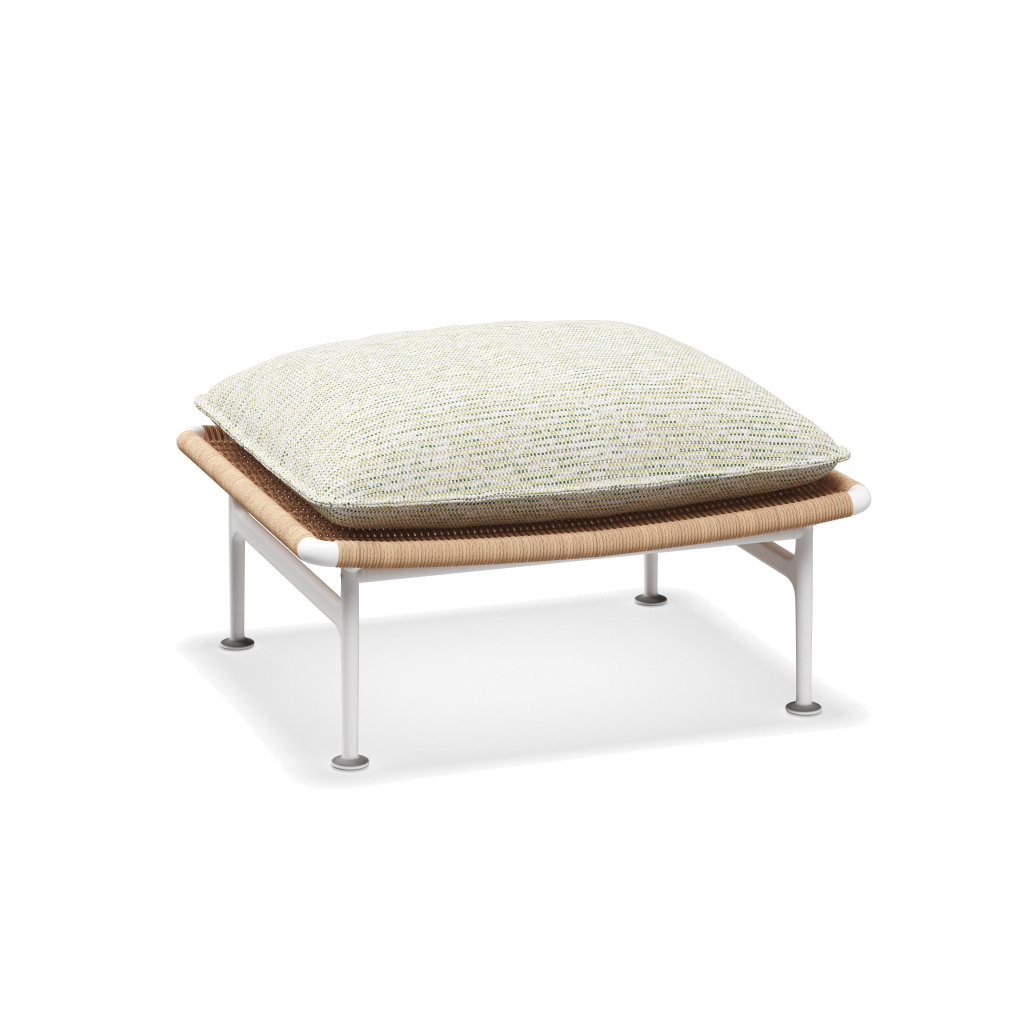 Zenith ottoman — White Wheat met Zenith Stem