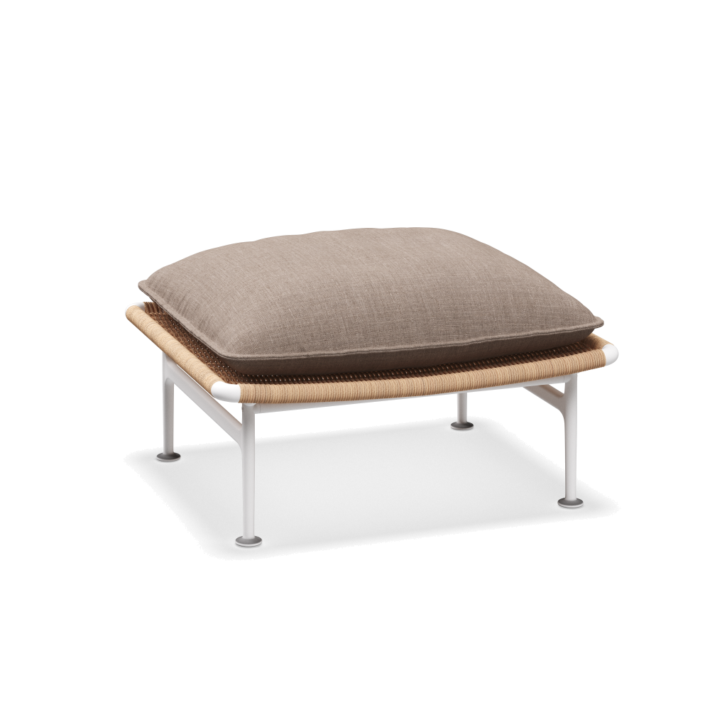 Zenith ottoman — White Wheat met Willa Silt