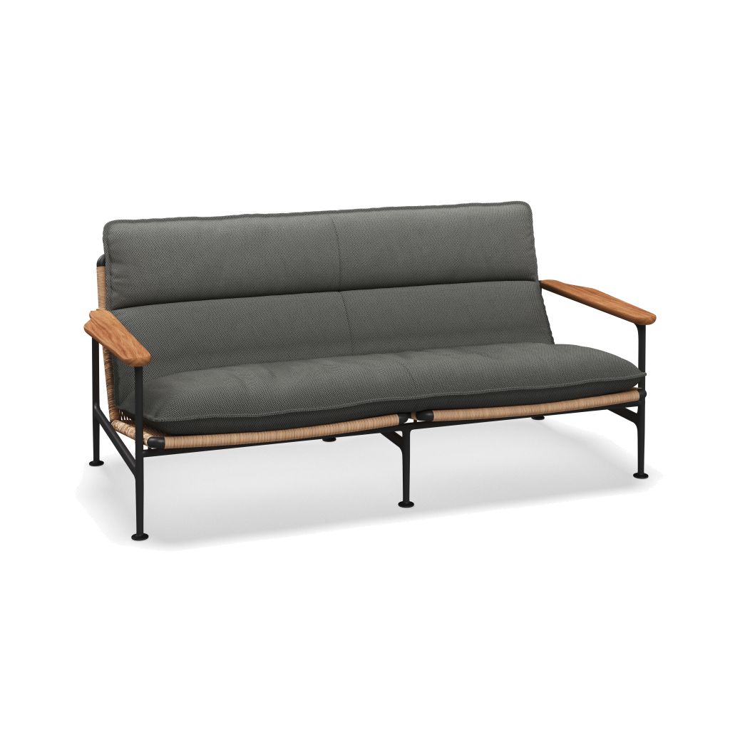 Zenith 2-zitsbank — Meteor Wheat Natural met Lopi Charcoal