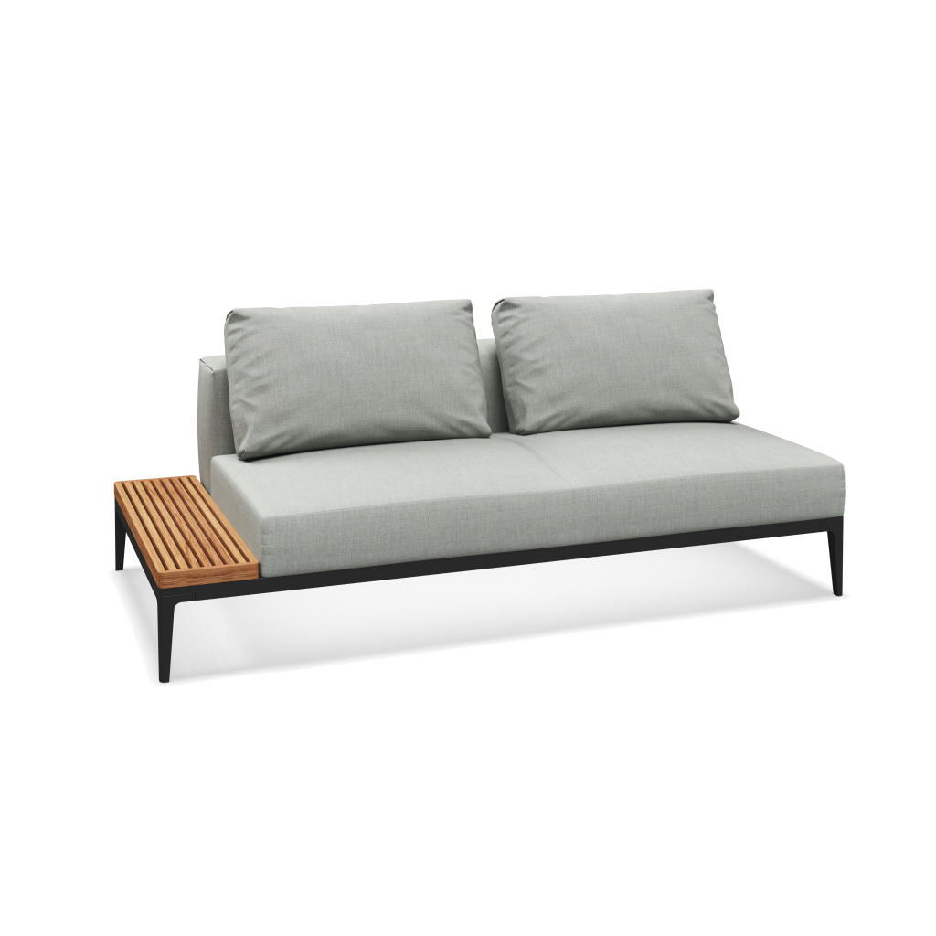 Grid eindelement met tafel teak - Meteor Natural Teak met Willa Sage