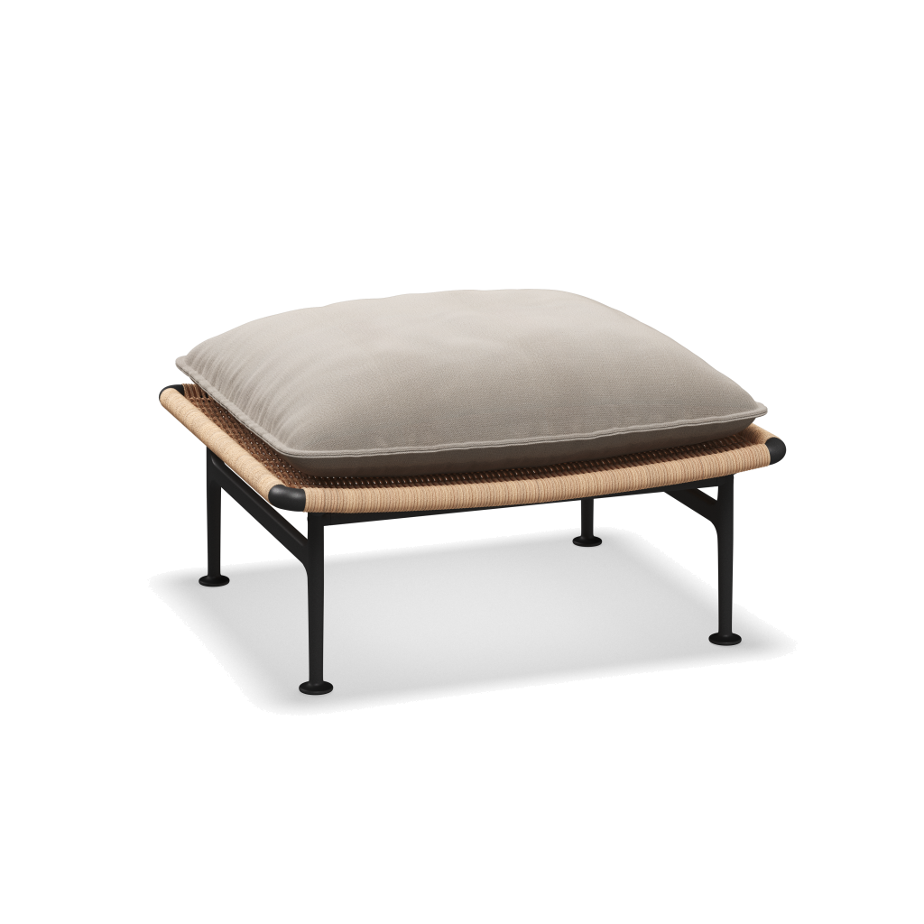 Zenith ottoman — Meteor Wheat met Blend Linen