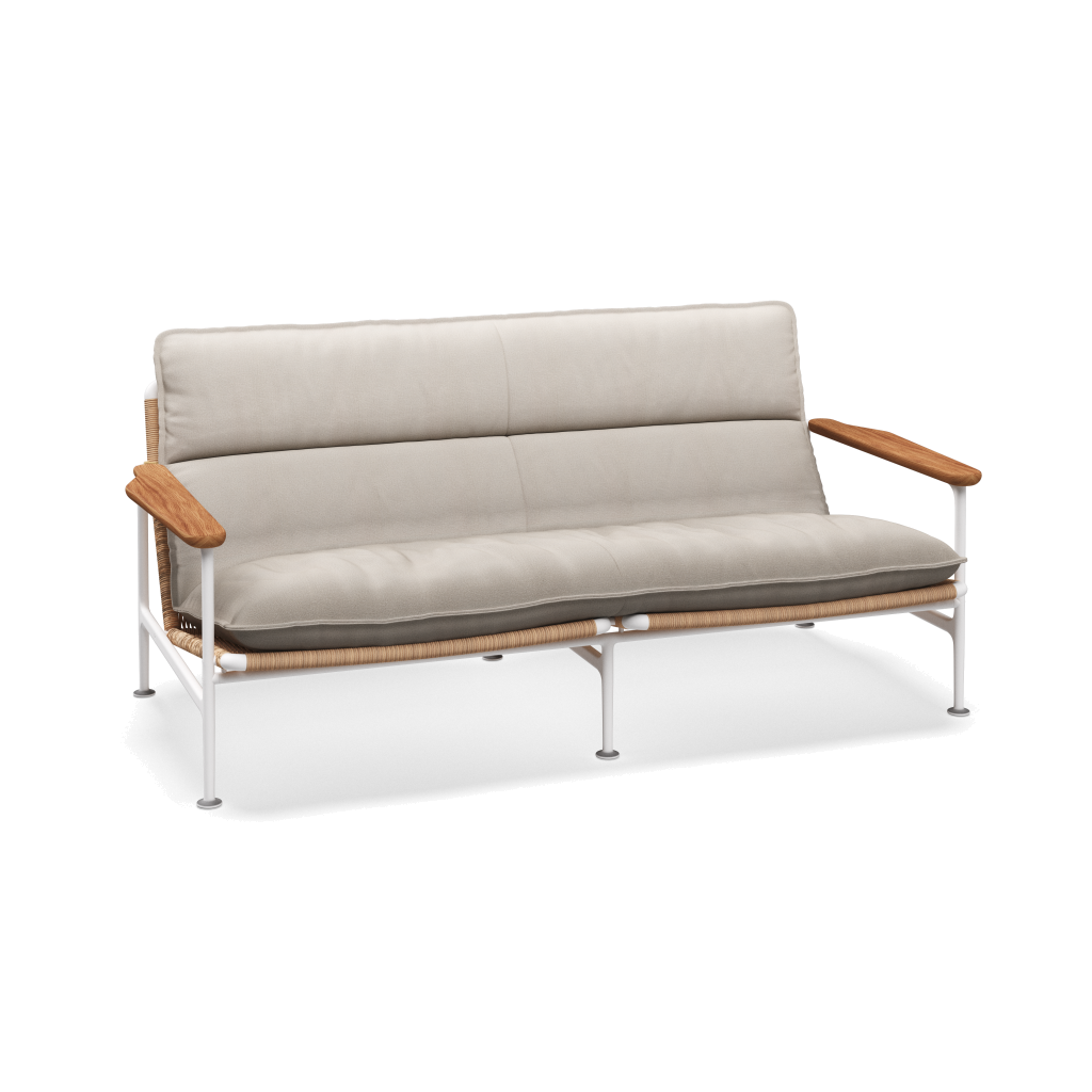 Zenith 2-zitsbank — White Wheat Natural met Blend Linen