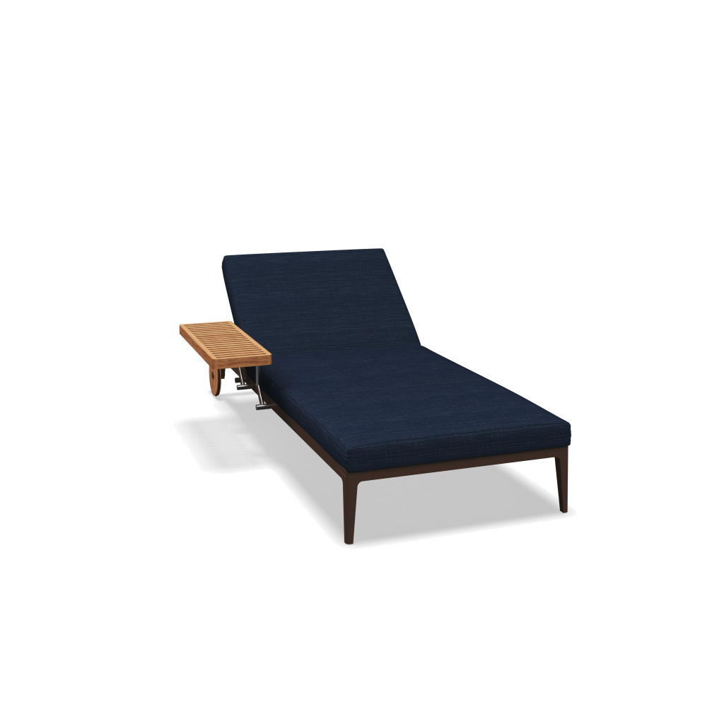 Grid ligbed - Java Natural Teak met Willa Denim